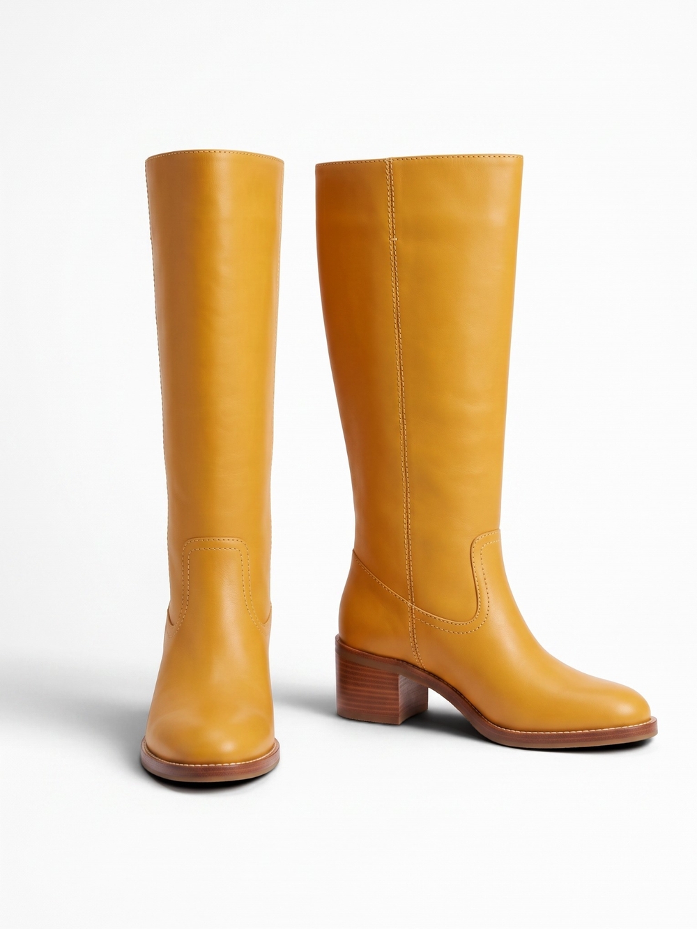 Frye Camryn Tall Pull On Banana Leather Knee High Boots Size 9 NWT Box